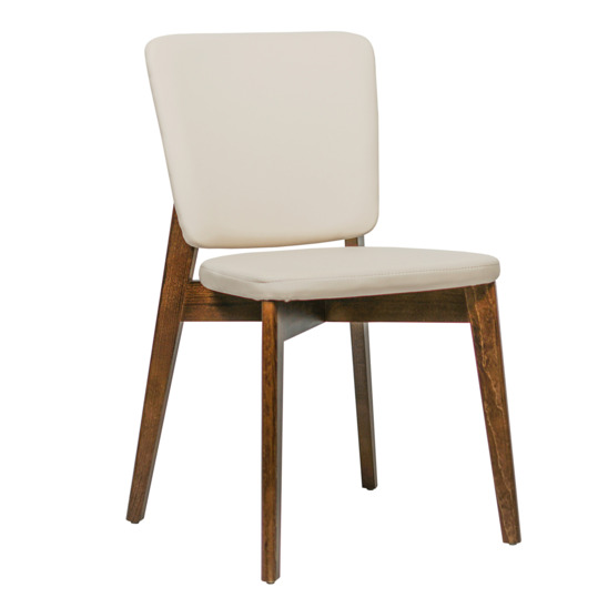 Safir chair, eco-leather Lux almond beige, antique walnut - photo 1