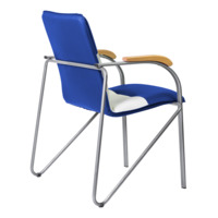 Product photo Samba chair, blue/white, frame - silver from the ChiedoCover company.