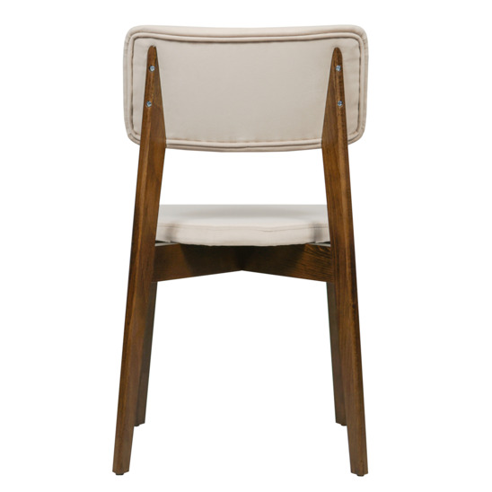 Topas chair, velour Velutto-04 light beige, antique walnut - photo 5