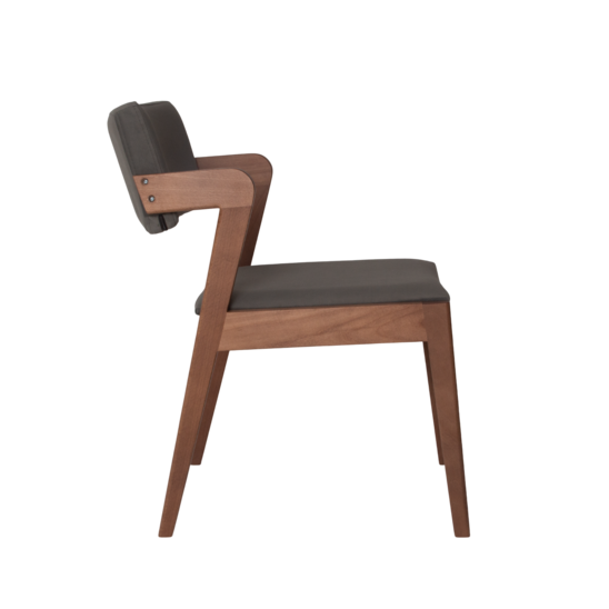 Half seat Ostin, Nubuk 57 velour, beech stain, light walnut - photo 2