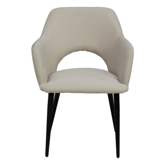 Aqua chair, black legs, beige velour - photo 3