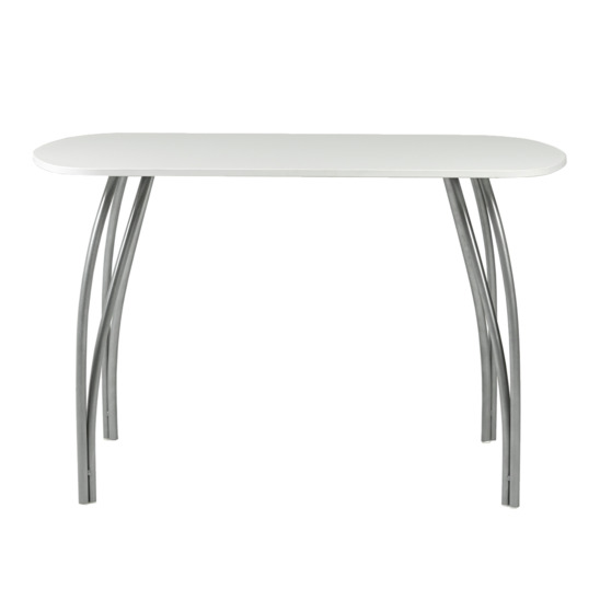 Leader 23 table, matt white, silver frame - photo 2