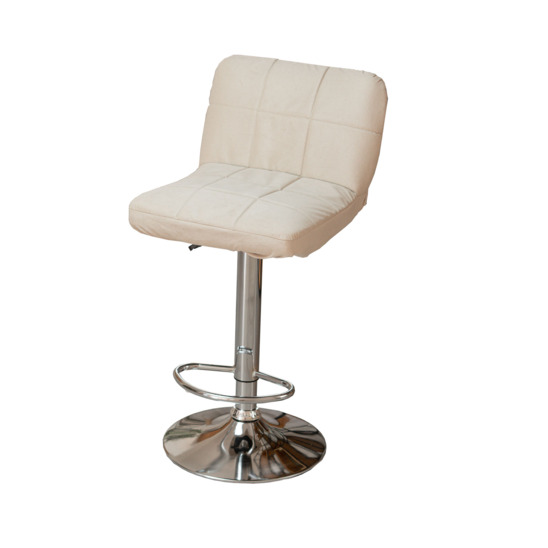 Bar stool cover, rectangular stitching, beige - photo 1