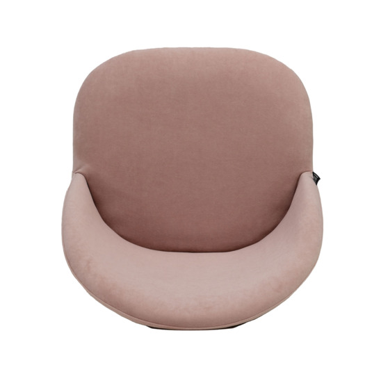 Solar chair, black legs, pink velour - photo 5