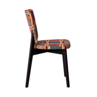 Product photo Safir chair, Talisman tapestry, beech legs, black stain from the ChiedoCover company.