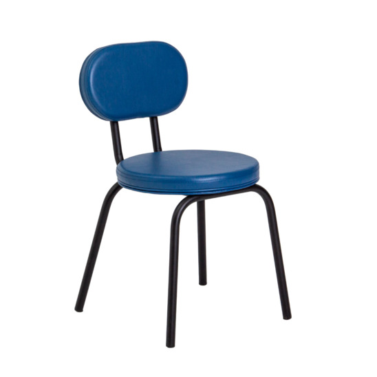 Toys chair, eco-leather, blue, metal black moire - photo 1