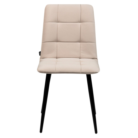 Olss chair, beige velour, metal legs - photo 2