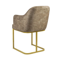 Product photo Tulip chair, grey, gold base from the ChiedoCover company.