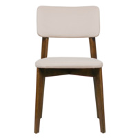 Product photo Topas chair, velour Velutto-04 light beige, antique walnut from the ChiedoCover company.