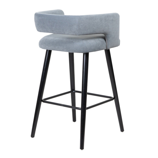 Mars semi-marble chair, grey velour - photo 2