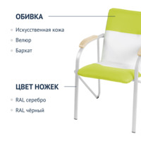 Product photo Samba chair, light green/white, frame - white from the ChiedoCover company.