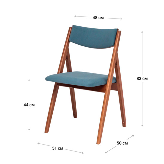 Folding chair Clack, grey-blue - photo 9