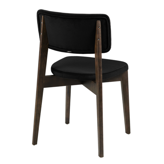 Topas chair, velour Velutto-34 black, stain wenge - photo 2