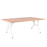 Product photo Table Leader 2, 2700*900, white, beech, PVC edge from the manufacturer ChiedoCover, product picture, real product photo