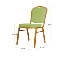Product photo Chair Hit 25mm - gold, chenille light green from the ChiedoCover company.
