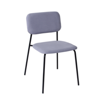 Product photo Kvik chair, velour Velutto 49 grey, metal legs from the manufacturer ChiedoCover, product picture, real product photo