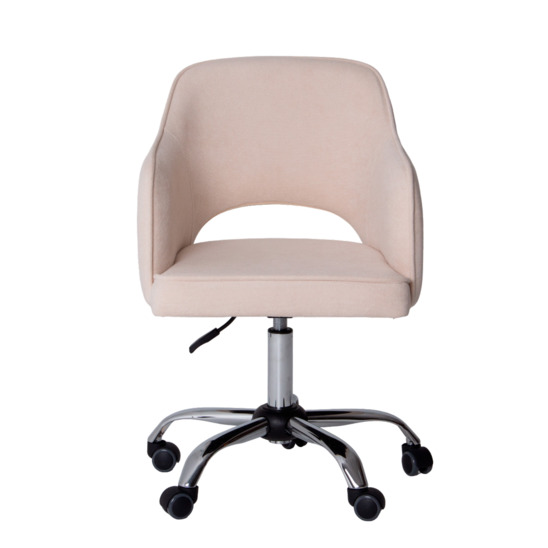 Rosa chair, chenille Epic 04, on a wheel base, chrome - photo 2