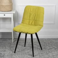 Product photo Chair cover with CHILLY backrest, large stitching, yellow from the ChiedoCover company.