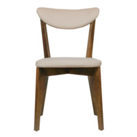 Product photo Ruby chair, velour Velutto-04 (light beige), antique walnut from the ChiedoCover company.