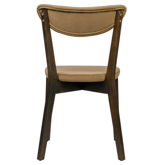 Ruby chair, velour Velutto-03 beige, antique walnut - photo 3