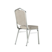 Product photo Chair Hit 20 mm, silver, white leatherette from the ChiedoCover company.