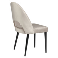 Product photo Mallin chair, beige velour, black legs from the ChiedoCover company.