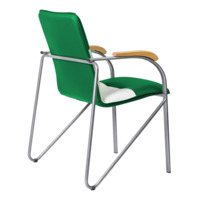 Product photo Samba chair, green/white, frame - silver from the ChiedoCover company.