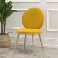 Product photo Ronda chair, yellow matting, beech legs from the ChiedoCover company.