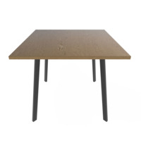 Product photo Leia table, 800*800, wotan oak, black from the ChiedoCover company.