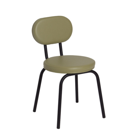 Toys chair, Pegas Olive eco-leather, metal legs RAL 9005 - photo 1