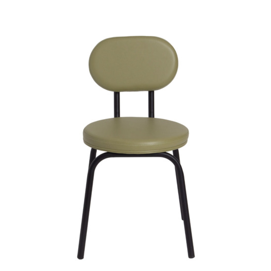 Toys chair, Pegas Olive eco-leather, metal legs RAL 9005 - photo 5