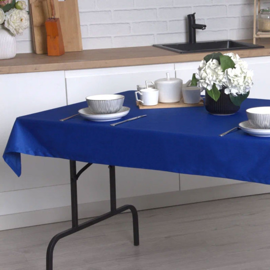 Rectangular tablecloth 1800*1100, crane, cornflower herringbone - photo 4