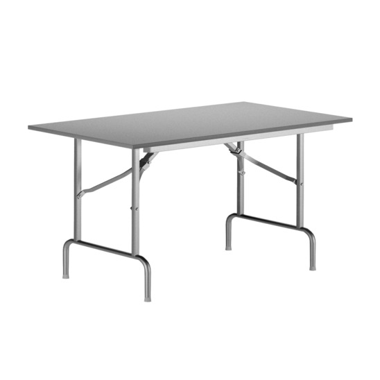 Table Leader 1, 900x600, grey, silver, PVC edge, without bumpers - photo 1