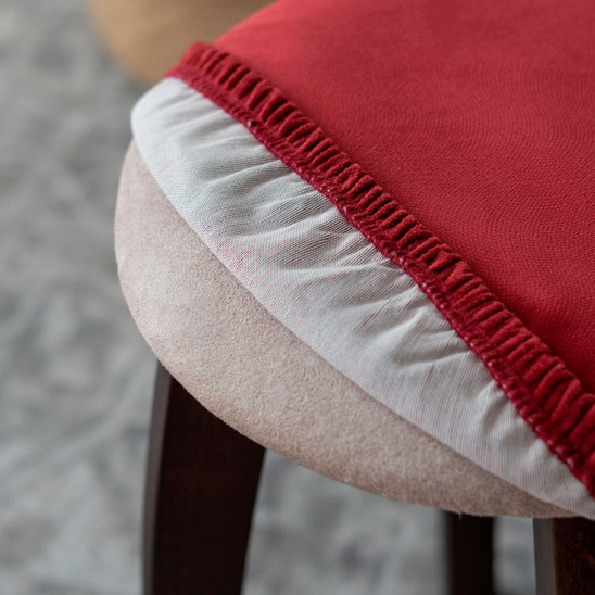 Stool cover, without foam, burgundy - photo 2