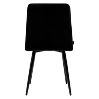 Product photo Olys chair, black velour, metal legs from the ChiedoCover company.