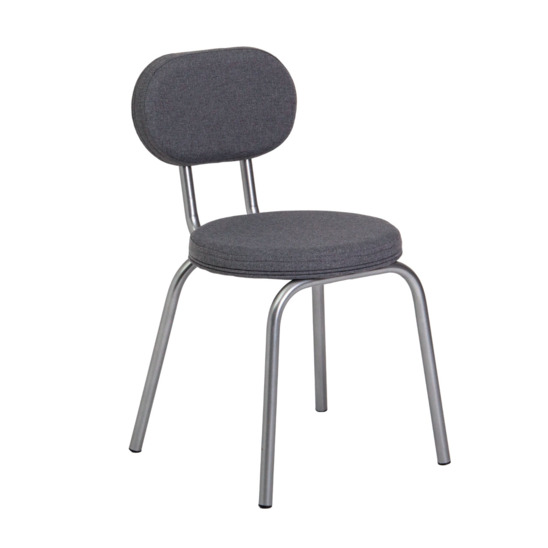 Toys chair, Espo 83 matting, metal frame, silver - photo 1