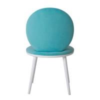 Product photo Ronda chair, velour Teddy 335, legs and base beech from the ChiedoCover company.