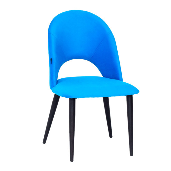 Ignis chair, blue velour, metal legs - photo 1