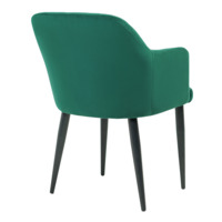 Product photo Tulip light chair, velour green Velutto 33, metal legs from the ChiedoCover company.