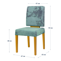 Product photo Amiens blue corduroy chair from the ChiedoCover company.