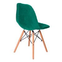 Product photo E07 chair cover for Eames, green from the ChiedoCover company.