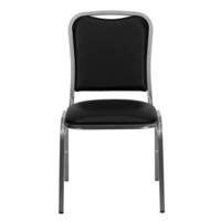 Product photo Boston 20mm - Light chair, antique silver, black leatherette from the ChiedoCover company.