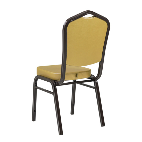 Chair Hit 25 mm, eco-leather Cometa Gold, dark walnut - photo 3