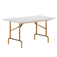 Product photo Table Leader 1, 1200x600, white, champagne, PVC edge, without bumpers from the manufacturer ChiedoCover, product picture, real product photo