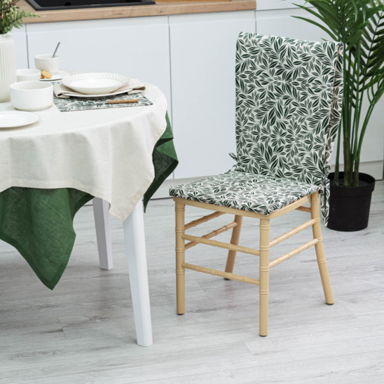 Linen tablecloth, forest green - photo 2