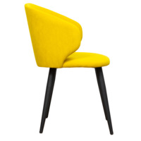 Product photo Mark chair, yellow velour, metal legs from the ChiedoCover company.