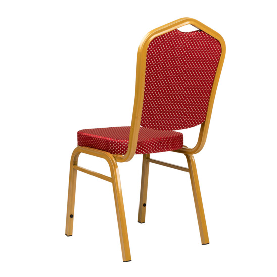 Chair Hit 25 mm, frame - gold, upholstery - crown red - photo 3