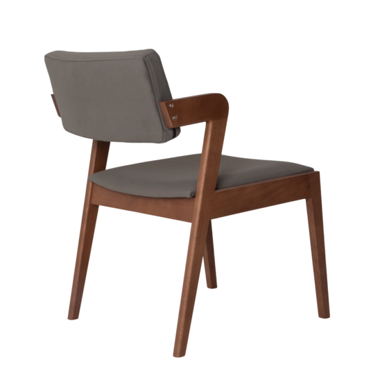 Half seat Ostin, Nubuk 57 velour, beech stain, light walnut - photo 3