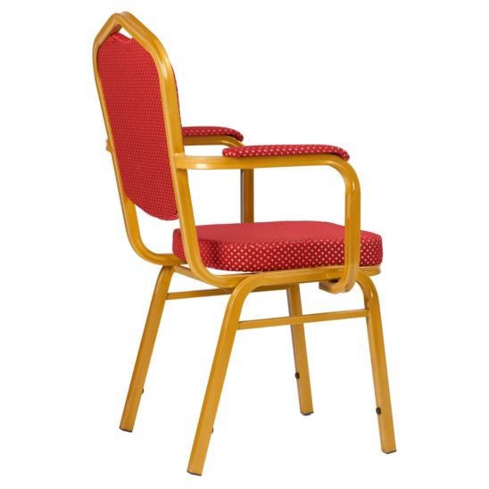 Hit 25 mm chair with rounded armrests, gold, red crown - photo 3