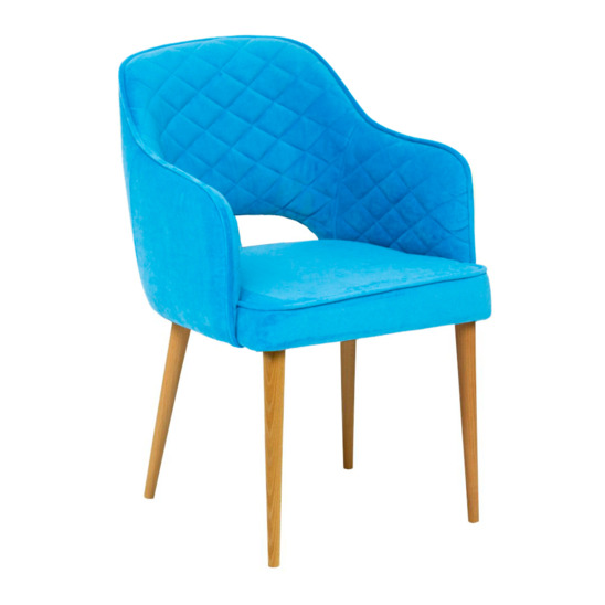 Chair Rose, velour Teddy 931, legs beech lacquered - photo 1